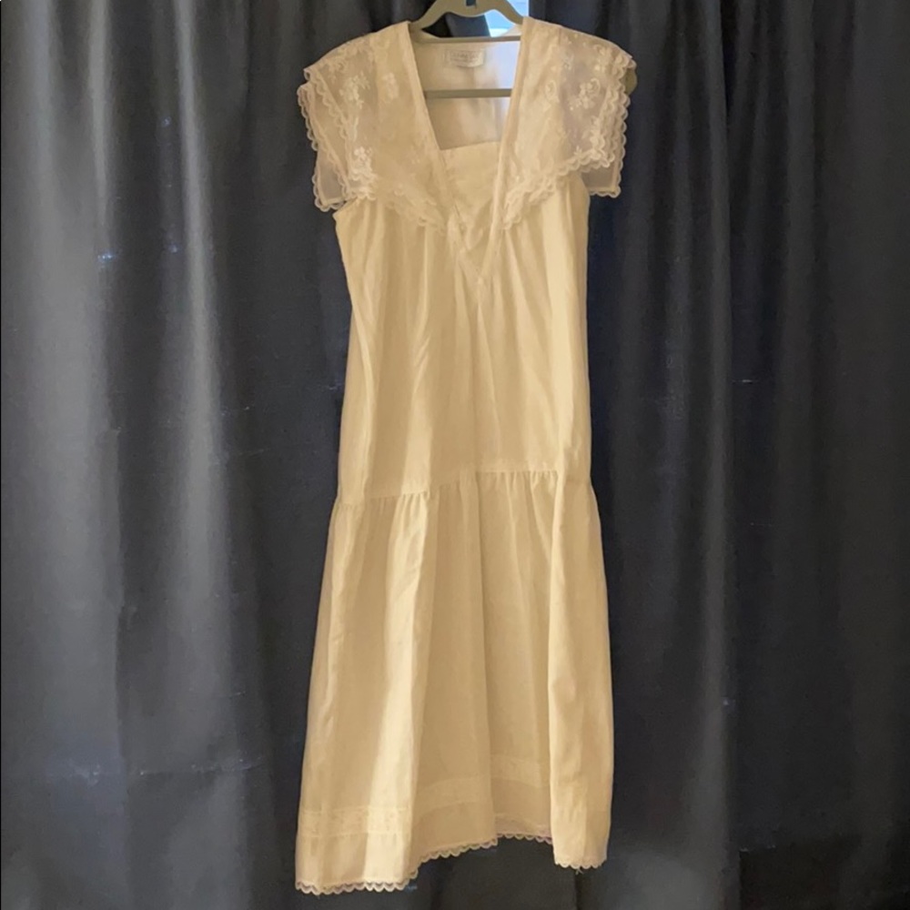 vintage gunne sax white dress